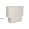 ECLIPSE - LAMPE DE TABLE EN GRÈS - BLANC - L28X10XH27CM - POMAX