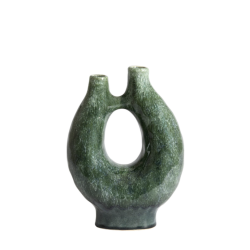VASE - KATHA - CÉRAMIQUE PÉTROL - 21,5X11,5X30CM - LIGHT & LIVING