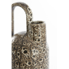 VASE - SERRES - CÉRAMIQUE CRÈME NOIR -  16,5X15,5X37CM - LIGHT & LIVING