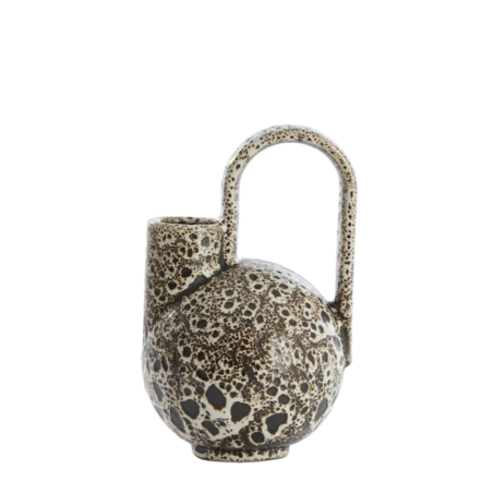 VASE - SERRES - CÉRAMIQUE CRÈME NOIR - 16X15,5X26CM - LIGHT & LIVING