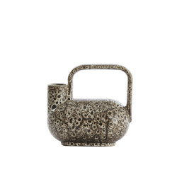 VASE - SERRES - CÉRAMIQUE CRÈME NOIR - 25X14X24CM - LIGHT & LIVING