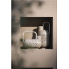 VASE - SERRES - CÉRAMIQUE CRÈME NOIR - 25X14X24CM - LIGHT & LIVING