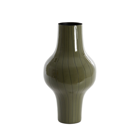 VASE - SINDO - BRILLANT - VERT NOIR - D22X40CM - LIGHT & LIVING