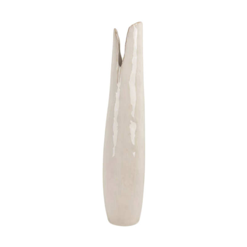 VASE - MESA - CÉRAMIQUE CRÈME - 19X18,5X77,5CM - LIGHT & LIVING