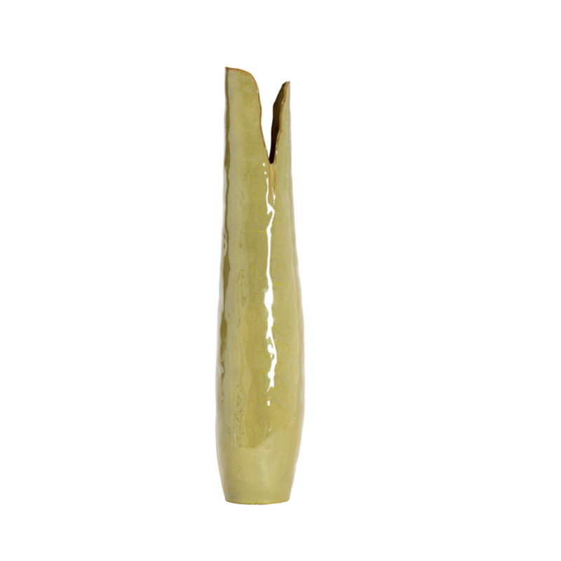 VASE - MESA - CÉRAMIQUE OLIVE - 19,5X19X92CM - LIGHT & LIVING