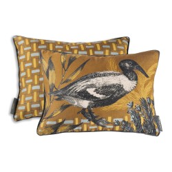 COUSSIN BESTIAIRE SOIE - DAFFY - 30x40 cm - LE MONDE SAUVAGE