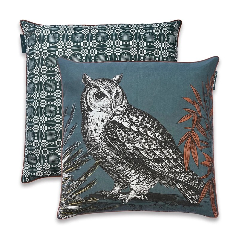 COUSSIN BESTIAIRE SOIE - ARCHIMÈDE - 50x50 cm - LE MONDE SAUVAGE