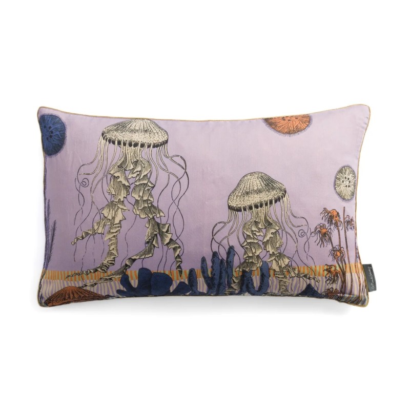 COUSSIN BESTIAIRE SOIE - JELLY - 40x70 cm - LE MONDE SAUVAGE