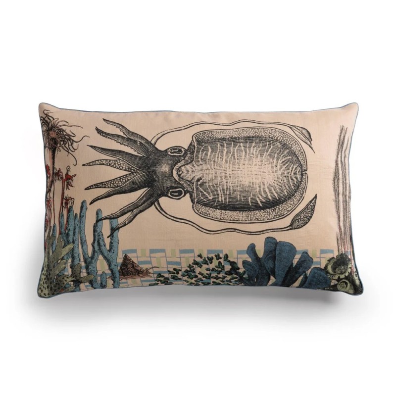 COUSSIN BESTIAIRE SOIE - CARLO - 40x70 cm - LE MONDE SAUVAGE