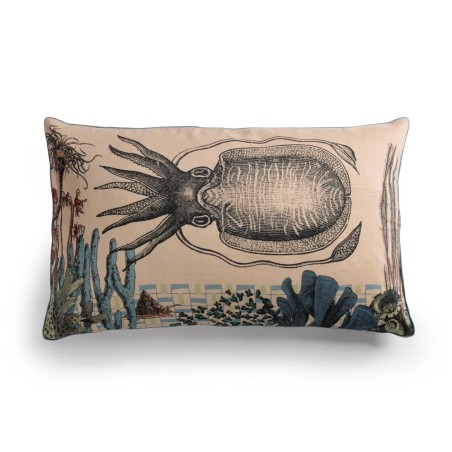 COUSSIN BESTIAIRE SOIE - CARLO - 40x70 cm - LE MONDE SAUVAGE