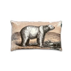 COUSSIN BESTIAIRE SOIE - PLUME -  40x70 cm - LE MONDE SAUVAGE