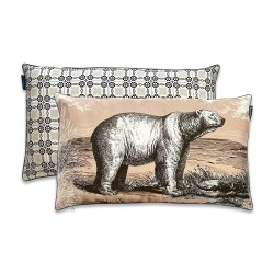 COUSSIN BESTIAIRE SOIE - PLUME -  40x70 cm - LE MONDE SAUVAGE