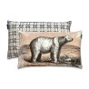 COUSSIN BESTIAIRE SOIE - PLUME -  40x70 cm - LE MONDE SAUVAGE