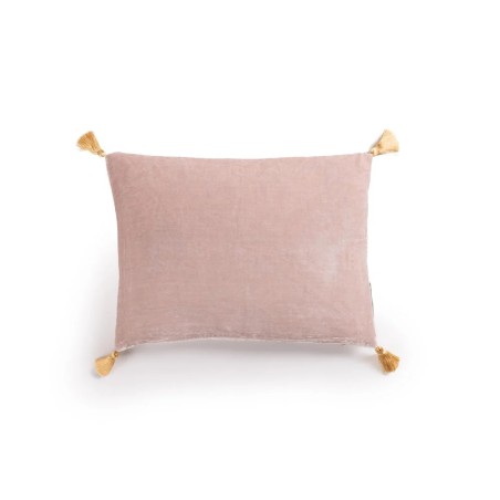 COUSSIN GOA POMPONS - ROSE - 30x40 cm - LE MONDE SAUVAGE