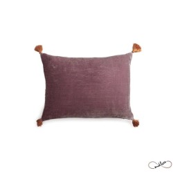 COUSSIN GOA POMPONS - GRENADE - 30x40 cm - LE MONDE SAUVAGE