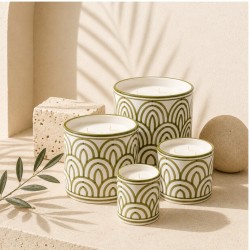 BOUGIE ATLAS KAKI - S - MENTHE & THÉ - COTÉ BOUGIE