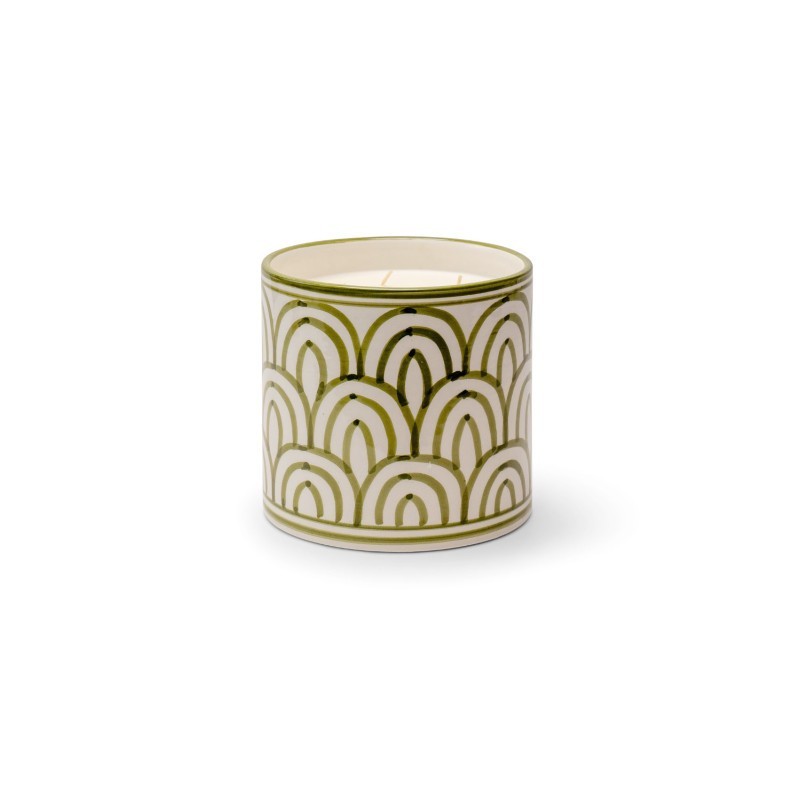 BOUGIE ATLAS KAKI - L - MENTHE & THÉ - COTÉ BOUGIE