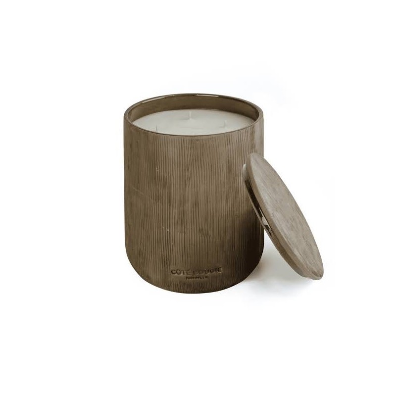 BOUGIE TAMILA - L - CUIR OBSCUR - COTE BOUGIE