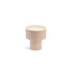 BOUGIE COUPE STRIEE BLANCHE - L - FLEUR D'ORANGER -COTE BOUGIE