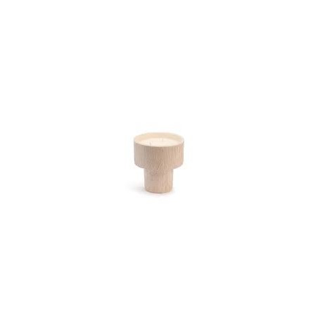 BOUGIE COUPE STRIEE BLANCHE - L - FLEUR D'ORANGER -COTE BOUGIE
