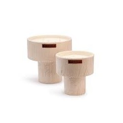 BOUGIE COUPE STRIEE BLANCHE - L - FLEUR D'ORANGER -COTE BOUGIE