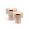 BOUGIE COUPE STRIEE BLANCHE - L - FLEUR D'ORANGER -COTE BOUGIE