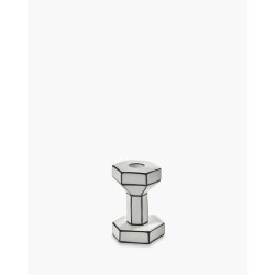 BOUGEOIR S - BLANC/NOIR - CARTE BLANCHE - L8 W7,5 H11,5CM - SERAX