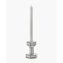 BOUGEOIR S - BLANC/NOIR - CARTE BLANCHE - L8 W7,5 H11,5CM - SERAX