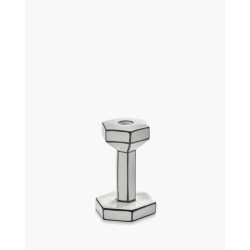 BOUGEOIR M - CARTE BLANCHE - BLANC/NOIR - L10 W9,5 H15,5CM - SERAX