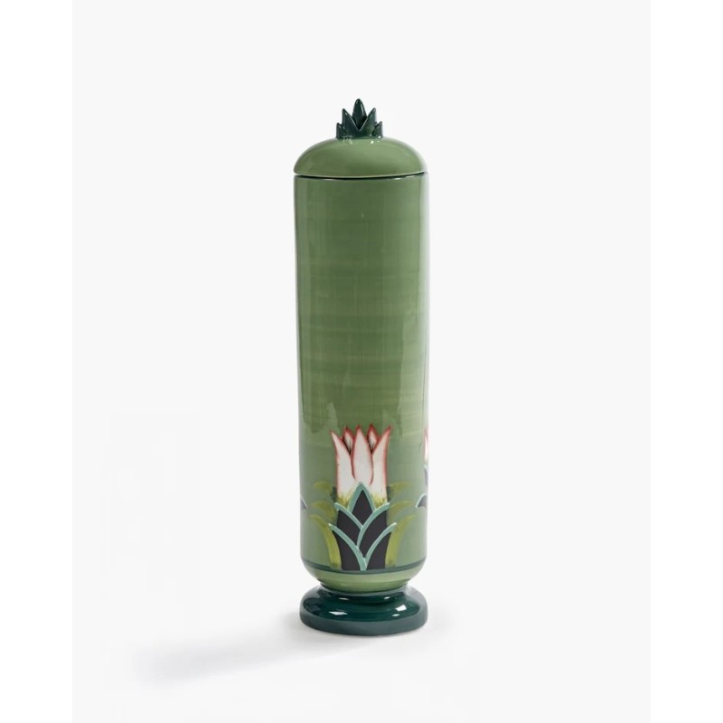 VASE AVEC COUVERCLE M - FLAMBOYANCE - VERT - CATHERINE MARTIN - SERAX