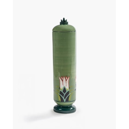 VASE AVEC COUVERCLE M - FLAMBOYANCE - VERT - CATHERINE MARTIN - SERAX