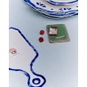 PLAT DE SERVICE RÉCTANGULAIRE - BLEU/BLANC - LINE UP - SERAX