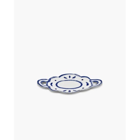 PLAT DE SERVICE OVALE - BLEU/BLANC - LINE UP - SERAX