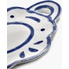 PLAT DE SERVICE OVALE - BLEU/BLANC - LINE UP - SERAX
