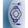 PLAT DE SERVICE OVALE - BLEU/BLANC - LINE UP - SERAX