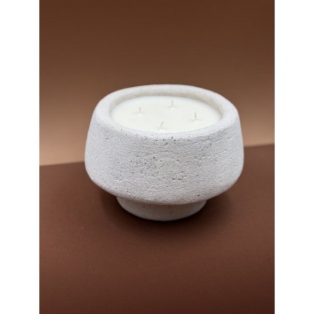 BOUGIE TRAVERTIN AGAFAY - M - CITRONNELLE - COTE BOUGIE