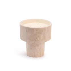 BOUGIE COUPE STRIEE BLANCHE - M - FLEUR D'ORANGER-COTE BOUGIE