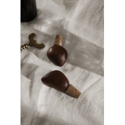 Bouchons à vin - Cairn - lot de 2 - Frêne Brun foncé