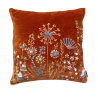 Coussin Kanika Rust Forest - velours brodé à la main - 50x50cm - TXP3630300