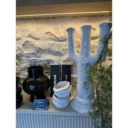 Bougeoir chandelier  3 branches - Céramique  - Blanc