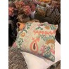 Y3049 - Coussin Suzani 50x50 cm- Vert d'eau-Rose - QUOTE COPENHAGEN
