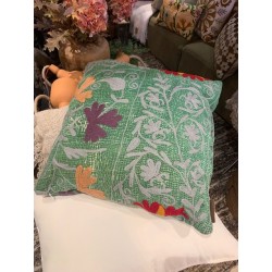 Y3050 - Coussin suzani 50x50 cm- Vert - QUOTE COPENHAGEN