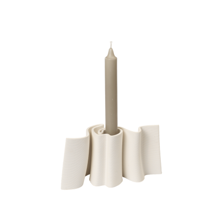 Bougeoir Dedali - Blanc casse