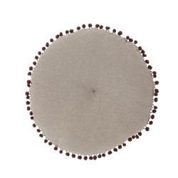 COUSSIN CIZZY - ROND D.40 cm - COTON - MARRON - BLOOMINGVILLE