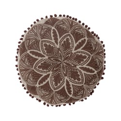 COUSSIN CIZZY - ROND D.40 cm - COTON - MARRON - BLOOMINGVILLE