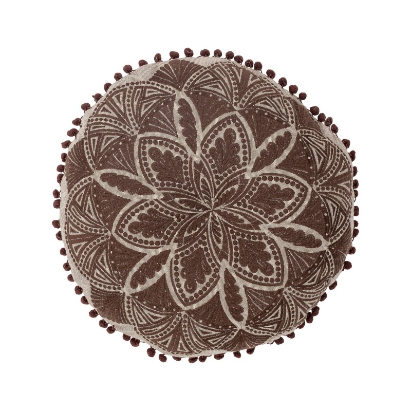 COUSSIN CIZZY - ROND D.40 cm - COTON - MARRON - BLOOMINGVILLE