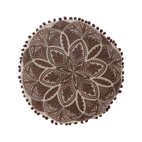 COUSSIN CIZZY - ROND D.40 cm - COTON - MARRON - BLOOMINGVILLE