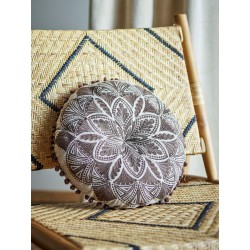 COUSSIN CIZZY - ROND D.40 cm - COTON - MARRON - BLOOMINGVILLE