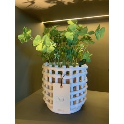 Pot Oxalis trèfles artificiel - Silk-ka