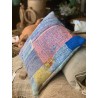 Y2377- Coussin Fine Q - 50x50 cm - Bleu-Rose-Turquoise- QUOTE COPENHAGEN